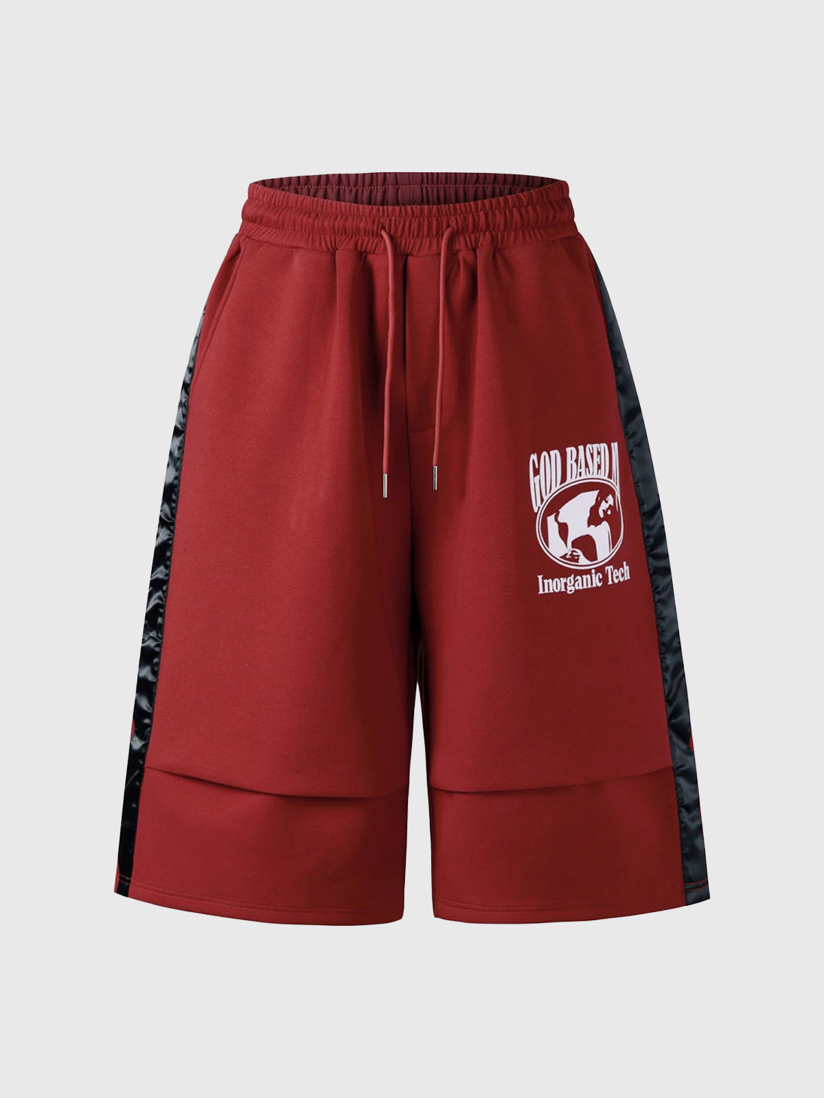 Brick Lane Wide-leg Print Graphic Relaxed Capri Pants - Red