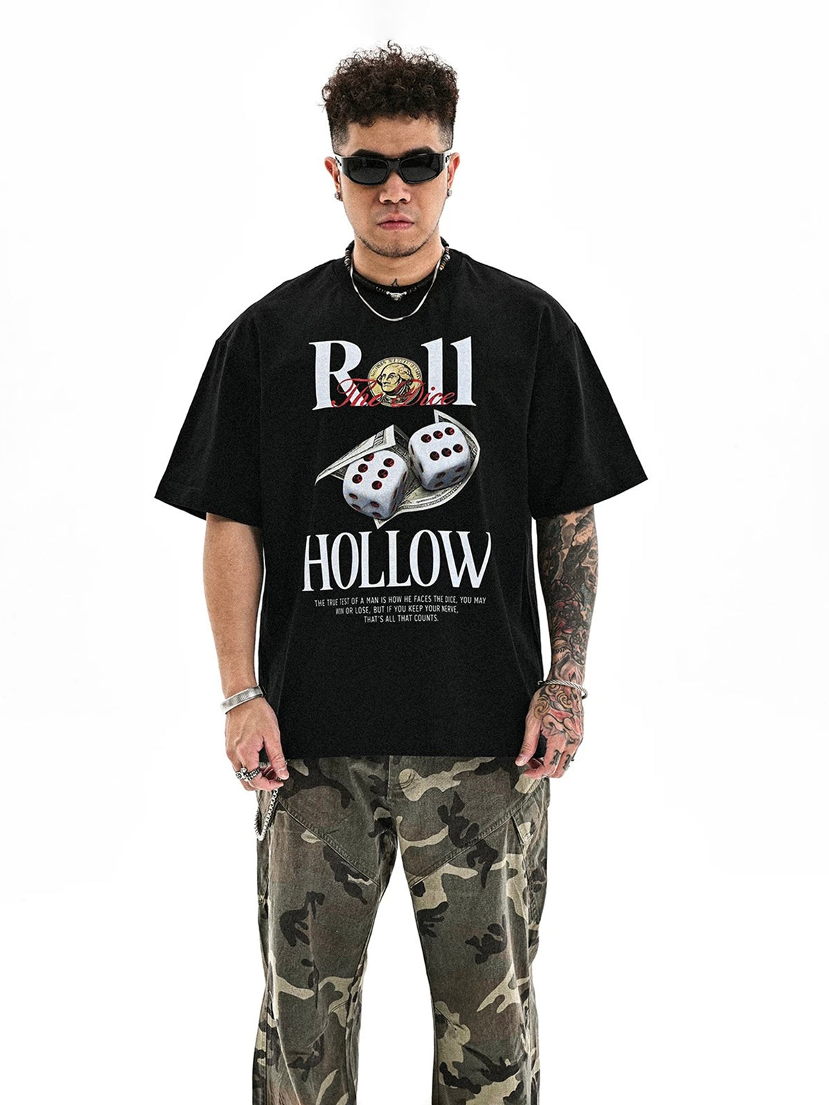 Co-ed Dorm Baggy Graphic Print Tee - Black