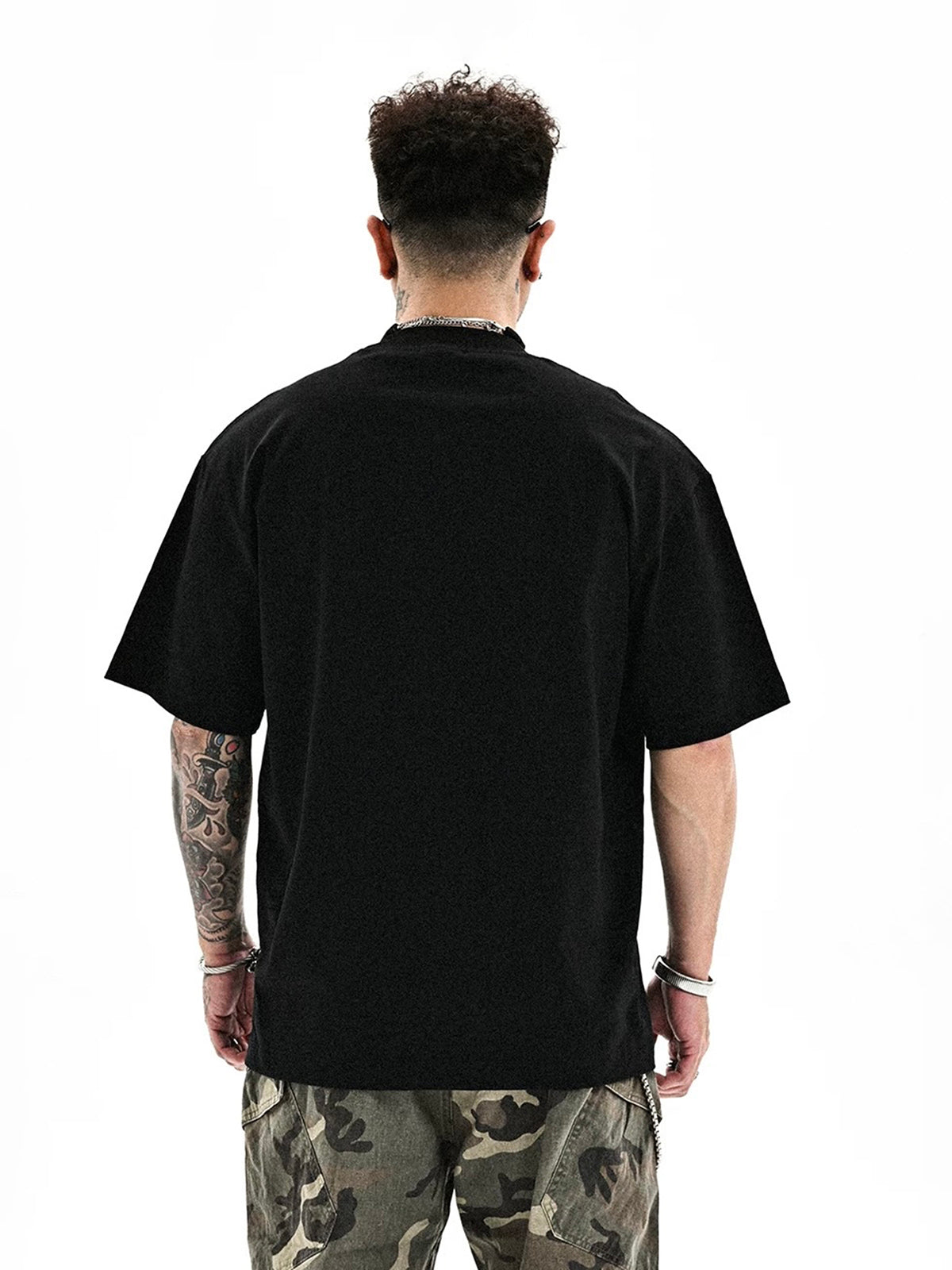 Co-ed Dorm Baggy Graphic Print Tee - Black