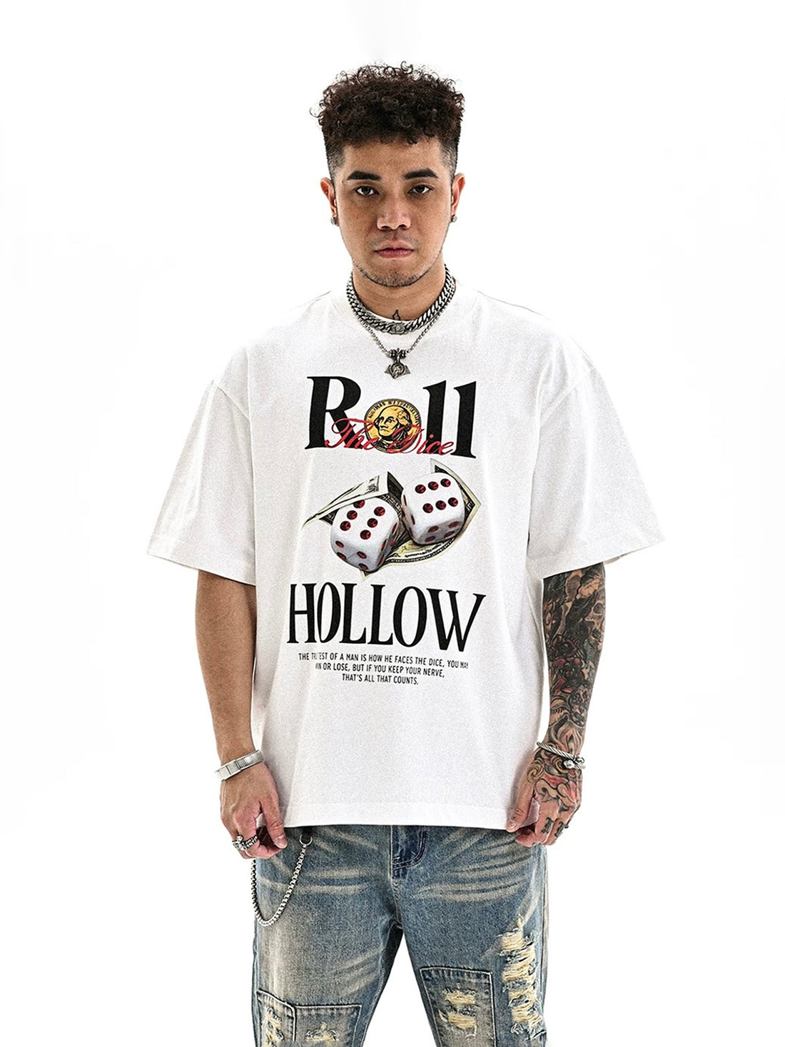 Co-ed Dorm Baggy Graphic Print Tee - White