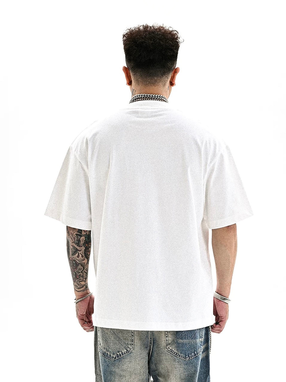Co-ed Dorm Baggy Graphic Print Tee - White