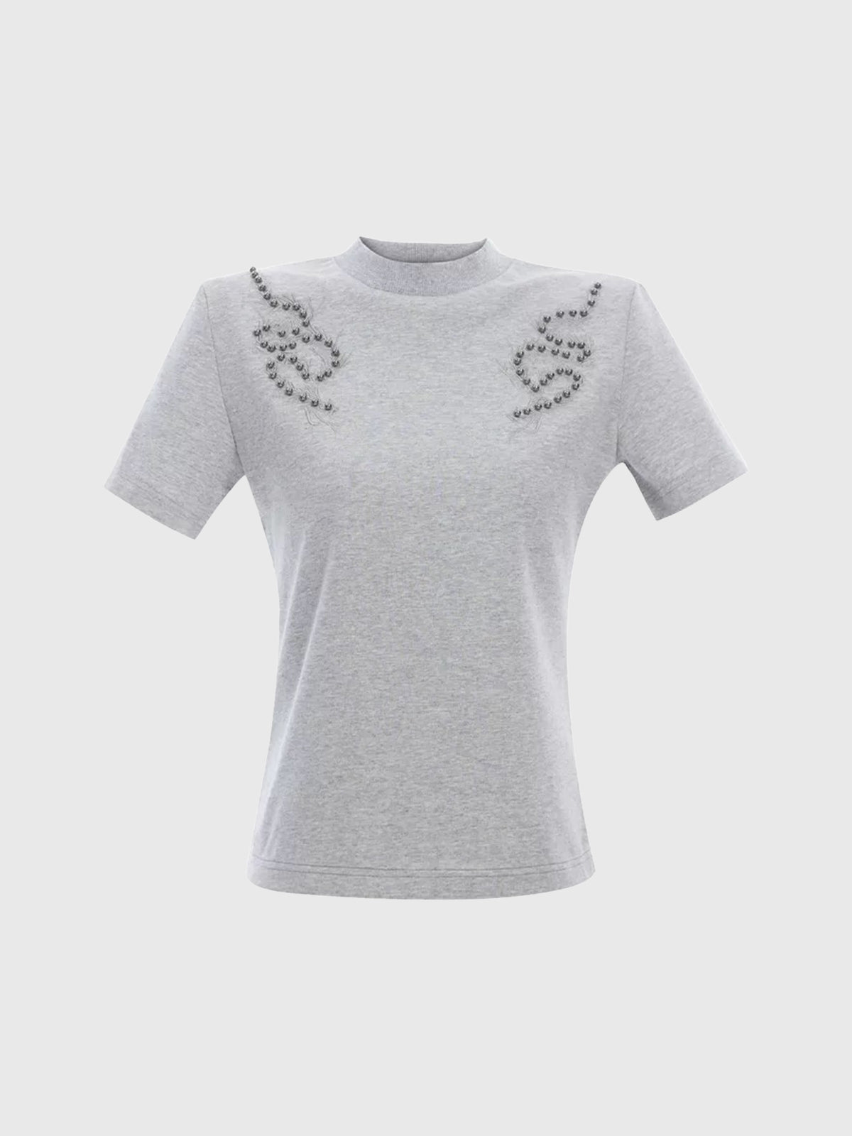 Brick Lane Skimming Retro Fitted Short Sleeve Tee - Grey