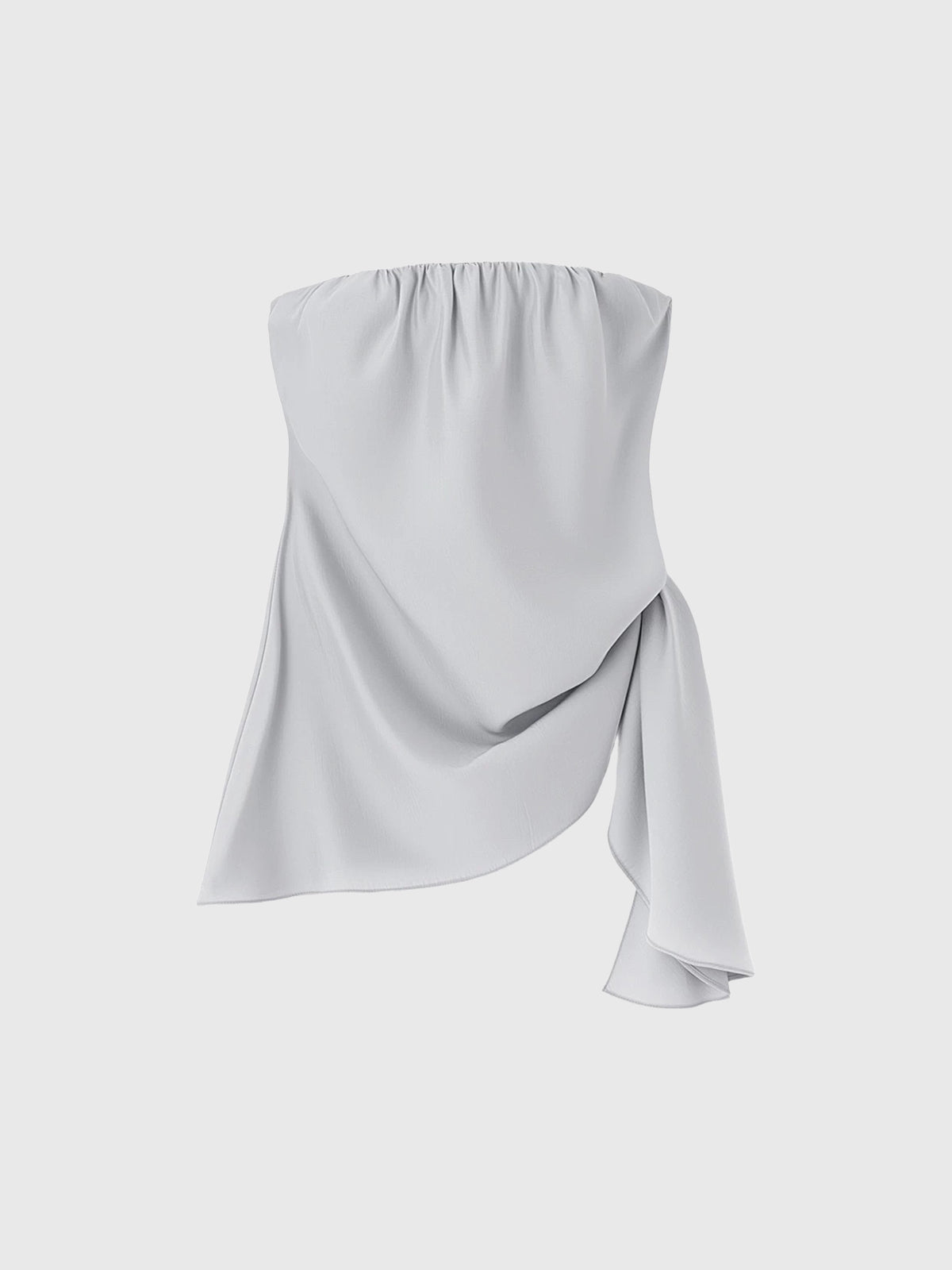 Dolled Office Asymmetric Mesh Patchwork Fitted Tank - Grey
