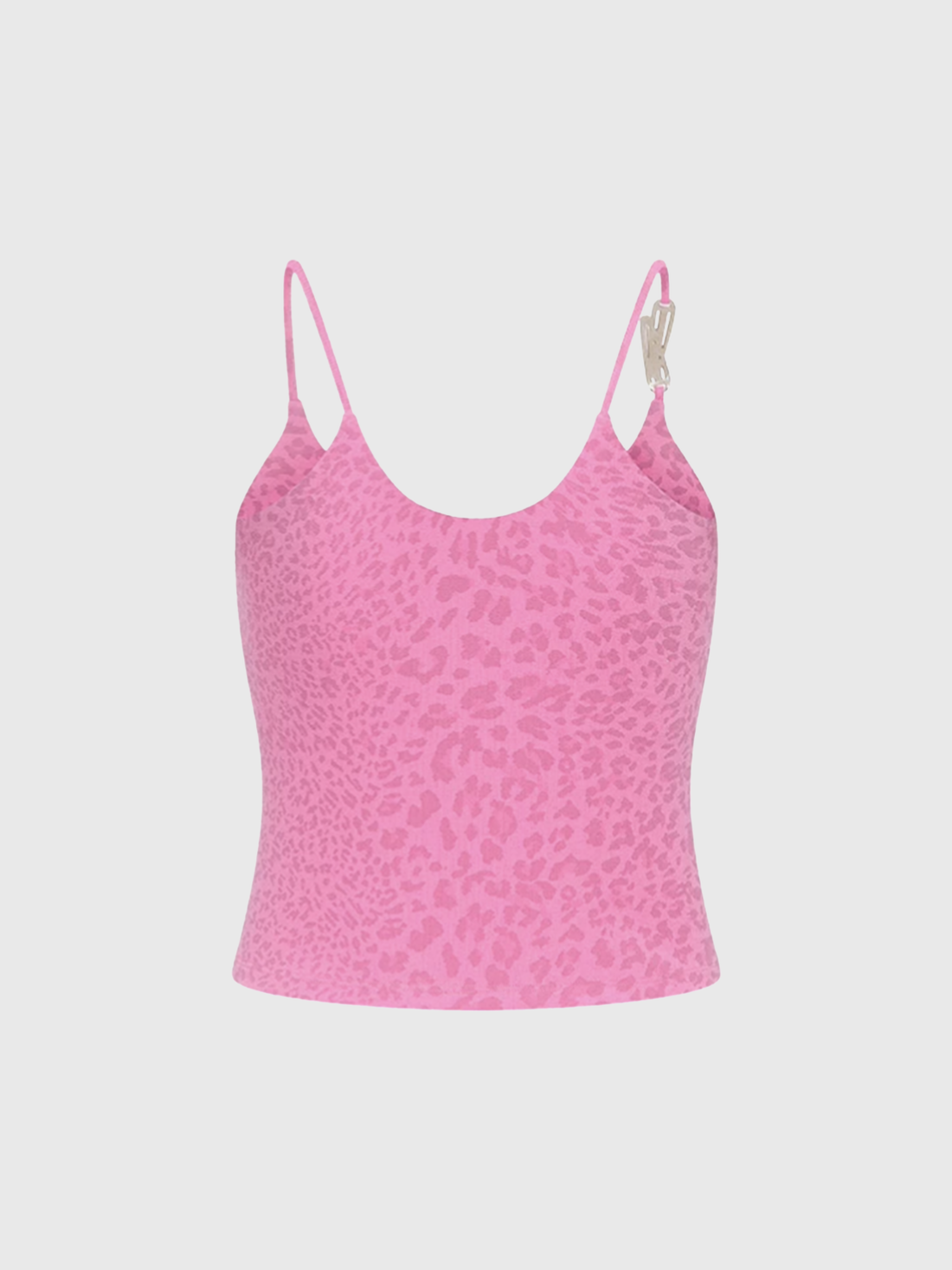 Brick Lane Skimming Leopard Print Cami Tank - Pink