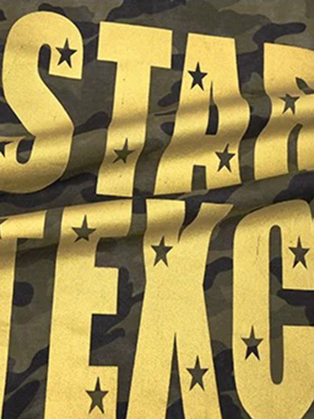 Brick Lane Skimming Contrast Color Camouflage Graphic Tee - Camo