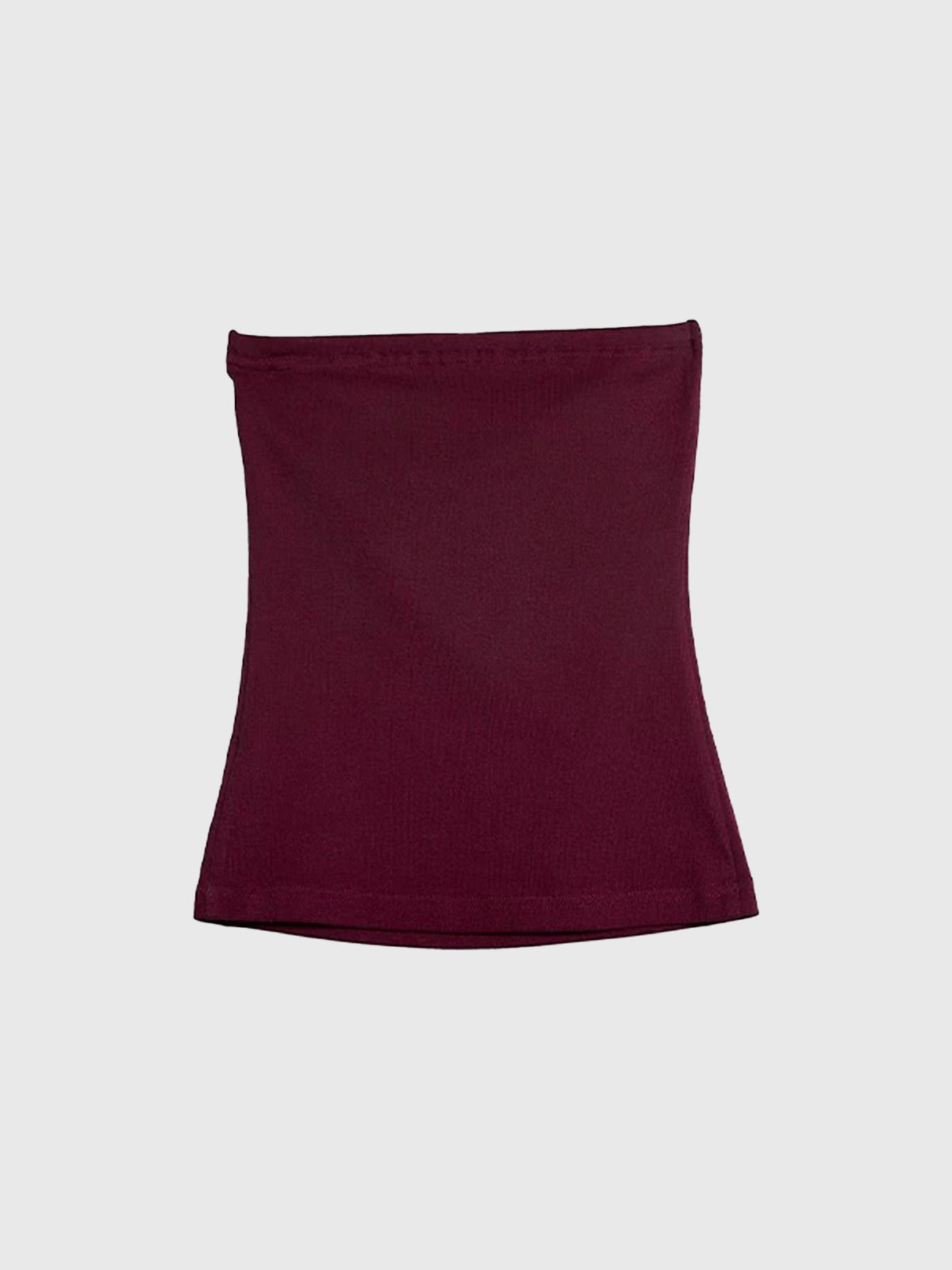 Brick Lane Skimming Rhinestone Graphic Print Tube Top - Burgundy