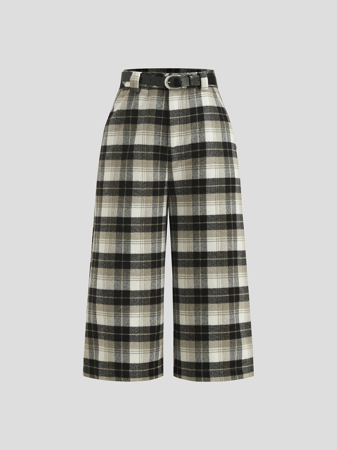 Gridlock Capri Pants - Sandstone Check