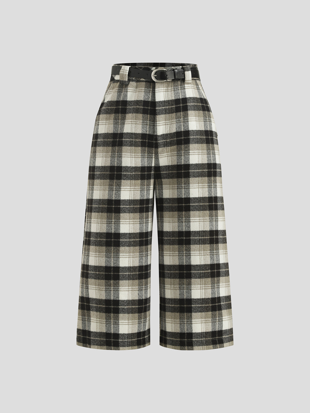 Gridlock Capri Pants - Sandstone Check