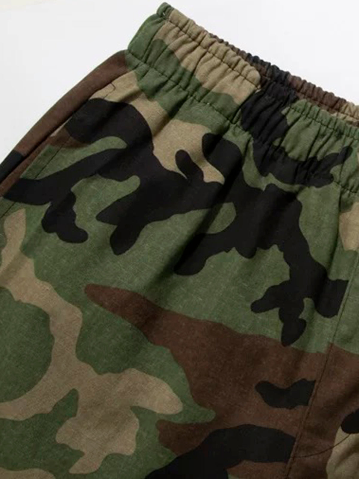 Brick Lane Straight-leg Camouflage Cargo Shorts -- Green
