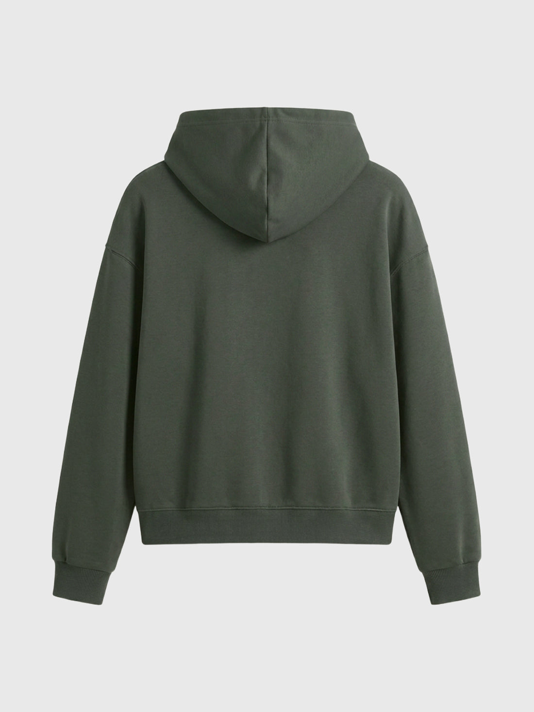 Brick Lane Baggy Metal Buckle Zip-up Hoodie - Grey