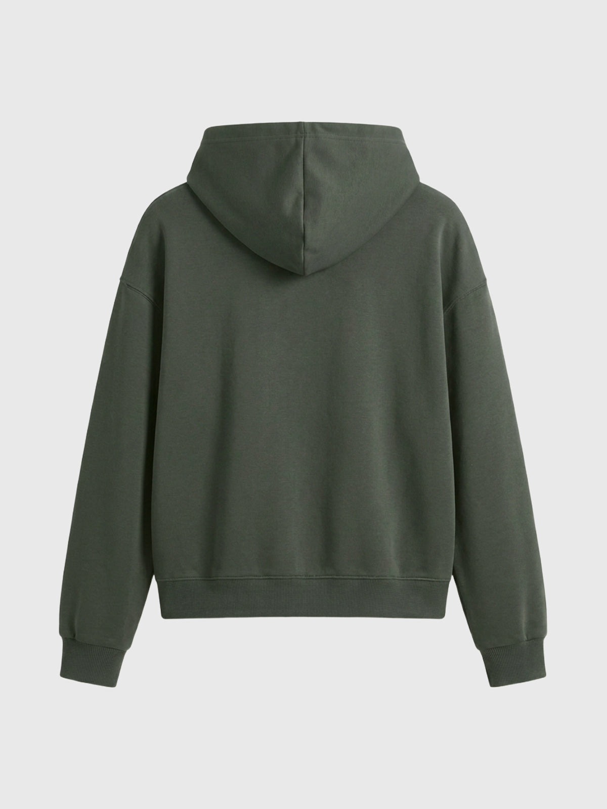 Brick Lane Baggy Metal Buckle Zip-up Hoodie - Grey