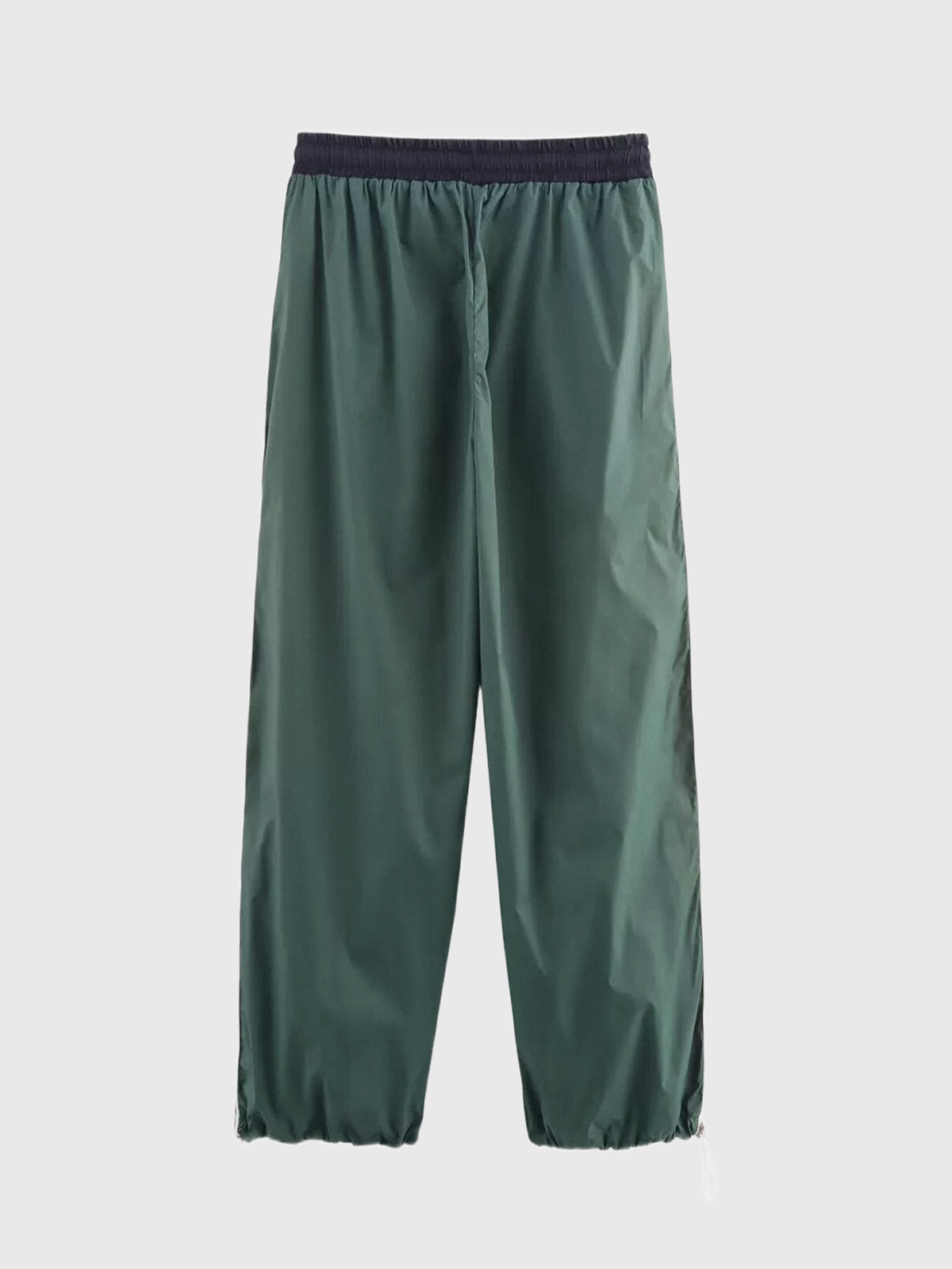 Co-ed Dorm Baggy Contrast Color Side Striped Sweatpants - Green