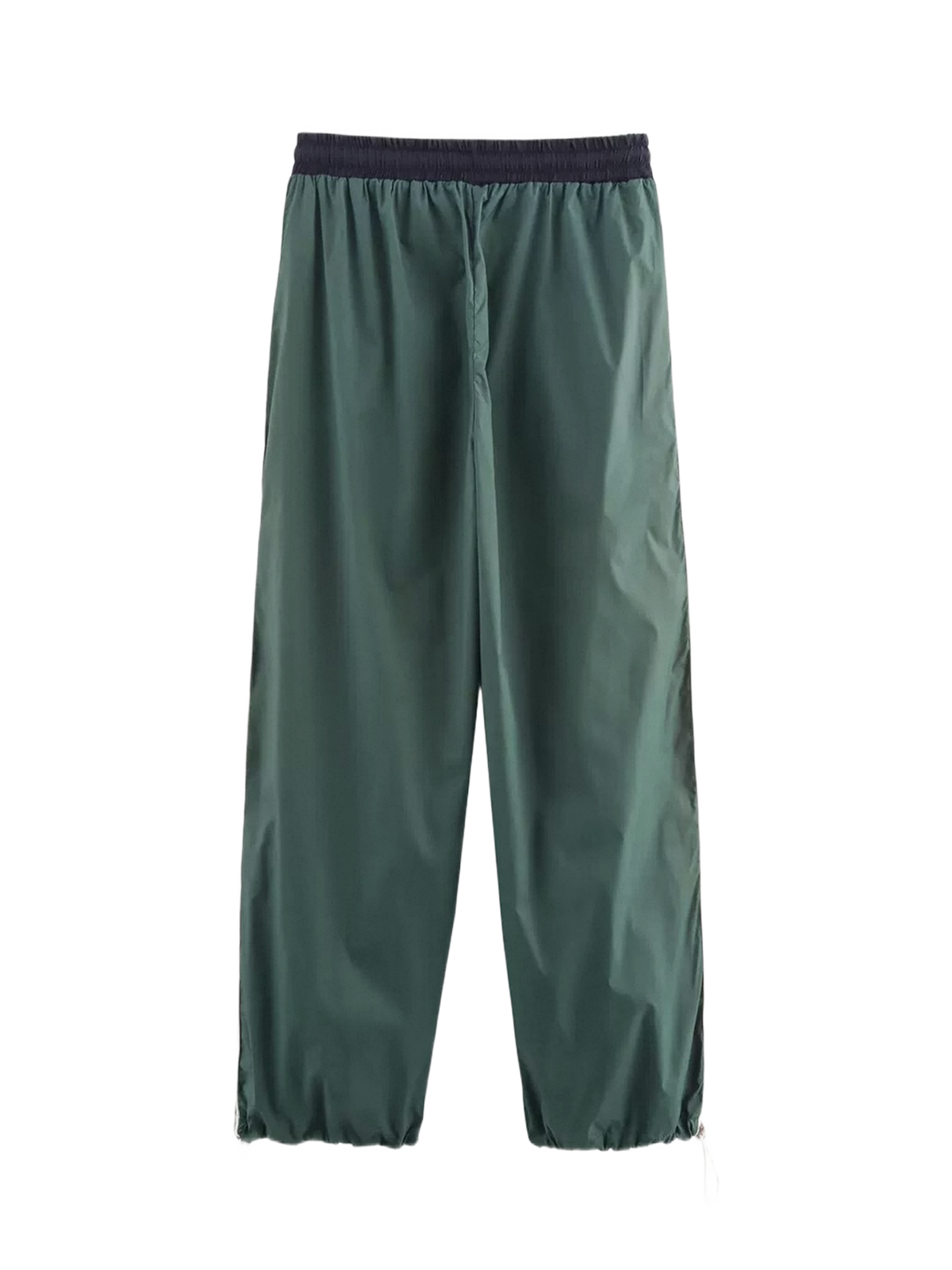 Co-ed Dorm Baggy Contrast Color Side Striped Sweatpants - Green