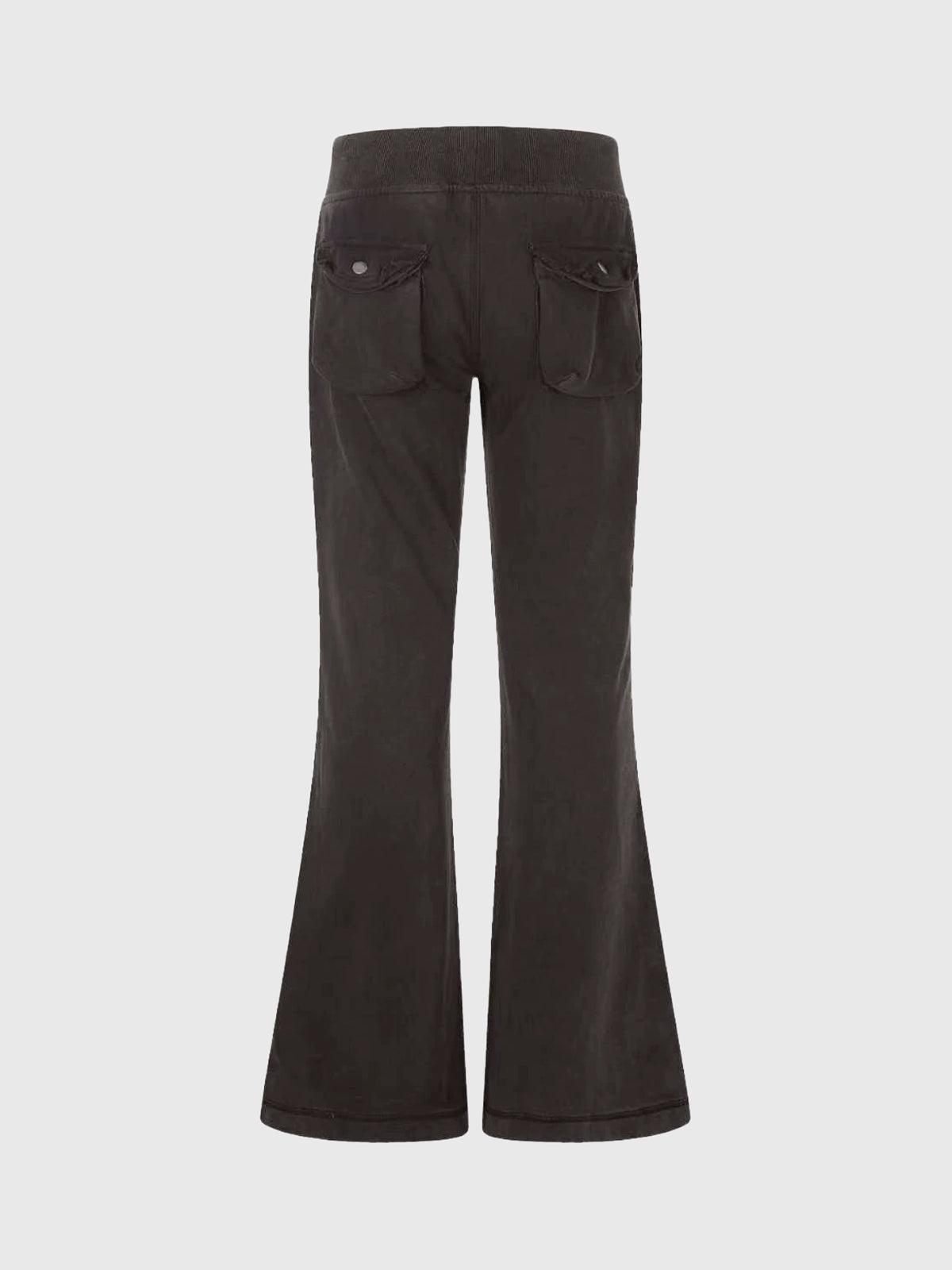 Brick Lane Flared Multi-Pocket Cargo Pants - Brown