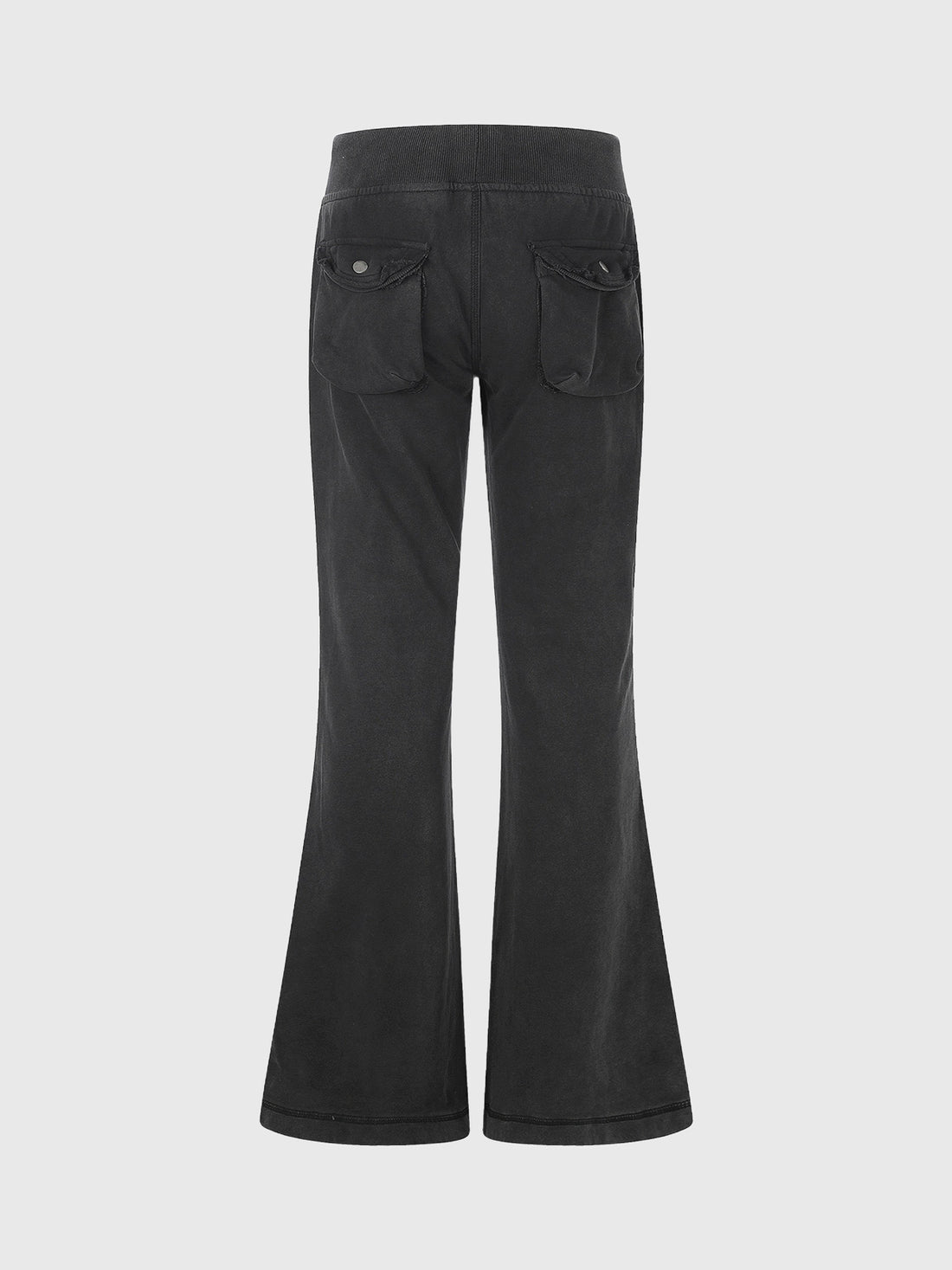 Brick Lane Flared Multi-Pocket Cargo Pants - Black