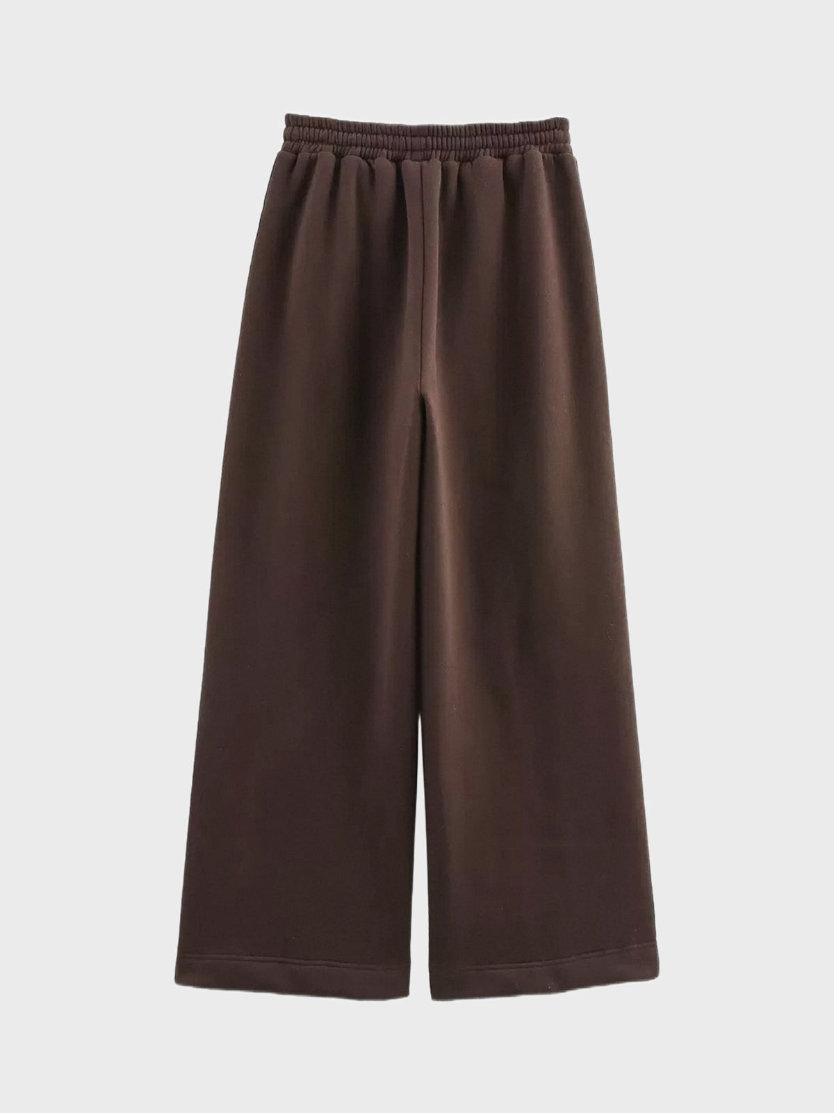 Co-ed Dorm Baggy Contrast Color Side Striped Sweatpants - Brown
