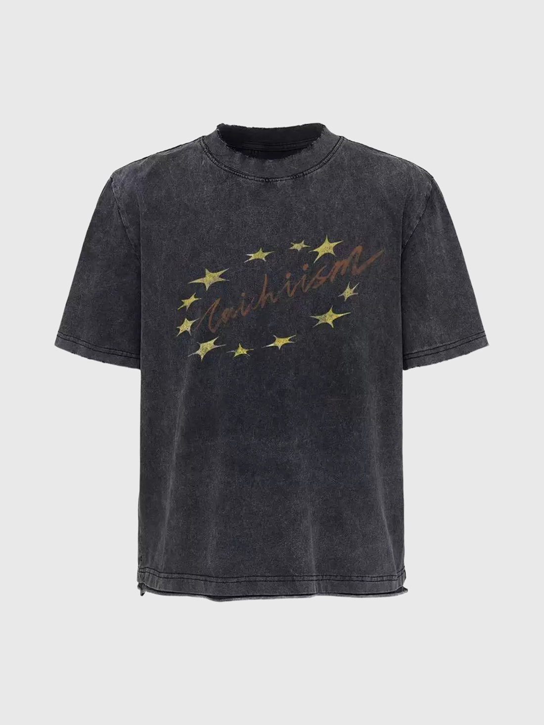Co-ed Dorm Baggy Washed Star Graphic Tee - Grey