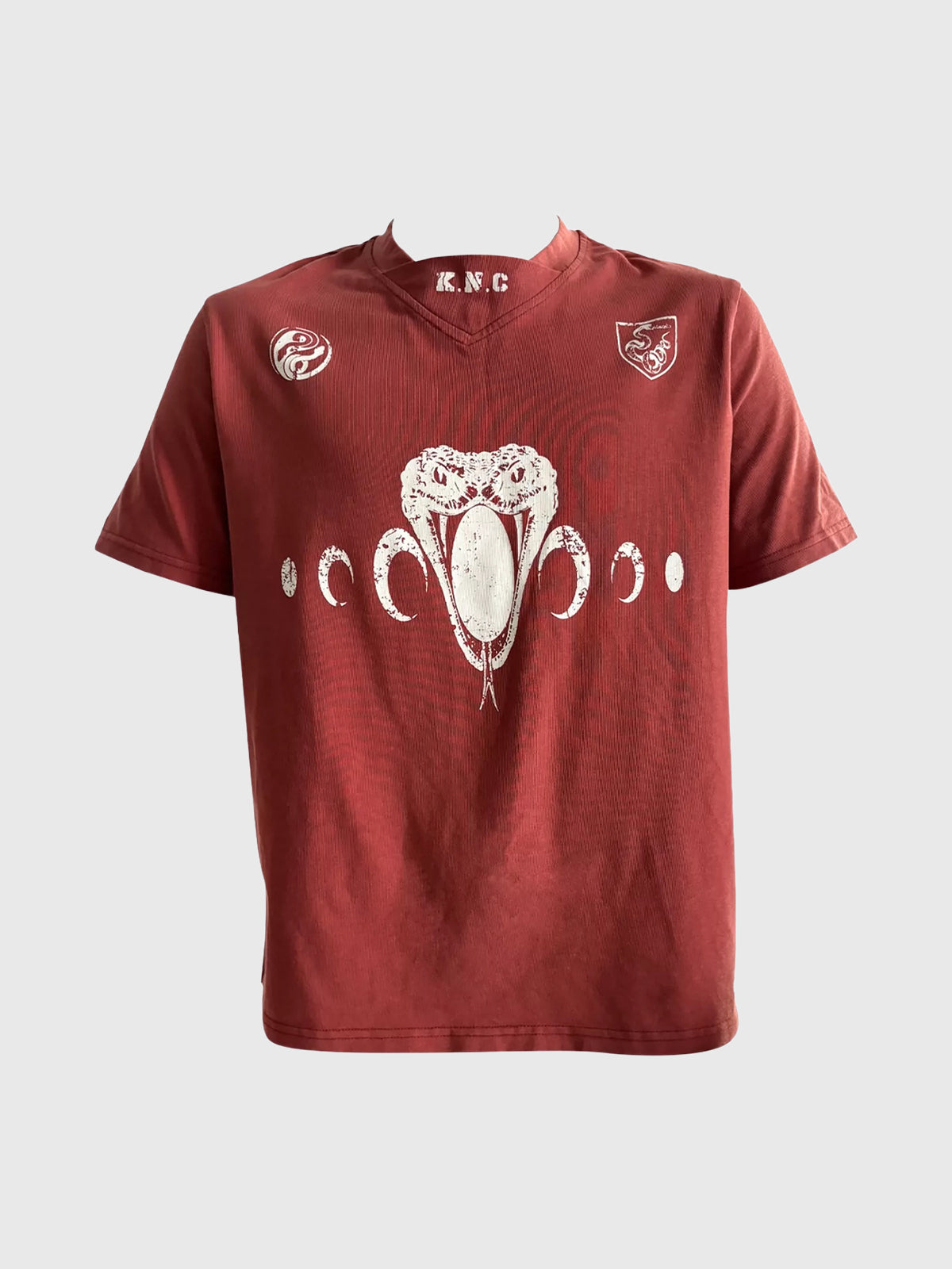 Co-ed Dorm Baggy Sheep Skull Number 25 Tee - Red