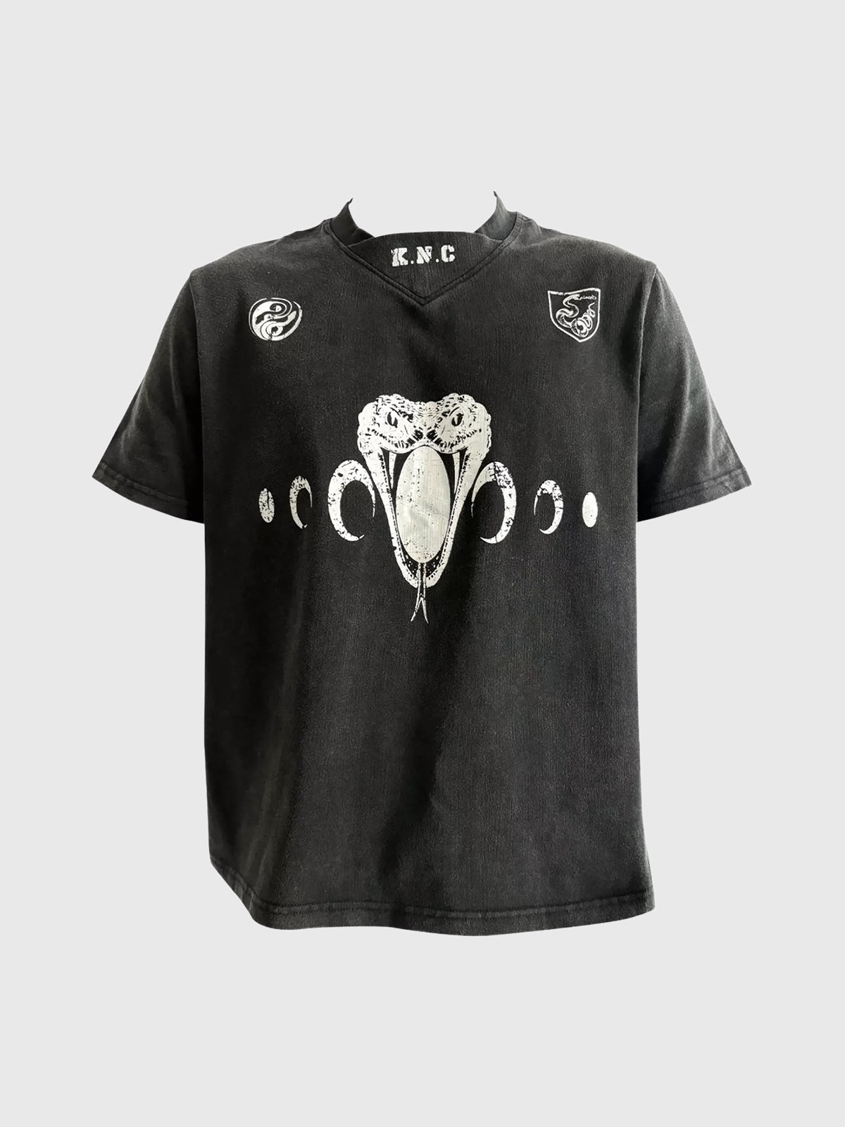 Co-ed Dorm Baggy Sheep Skull Number 25 Tee - Grey