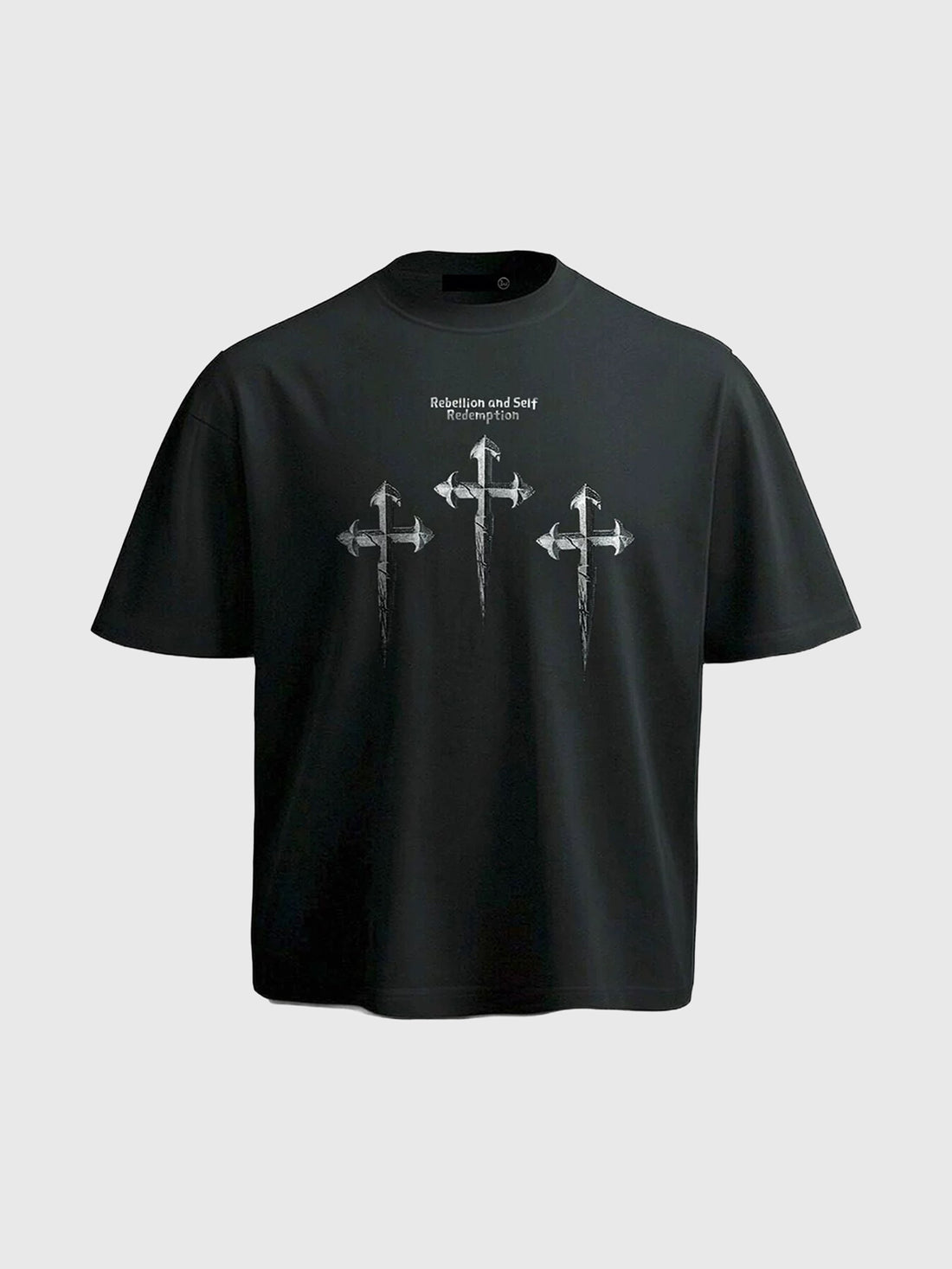 Co-ed Dorm Baggy Gothic Constellation Graphic Tee - Black