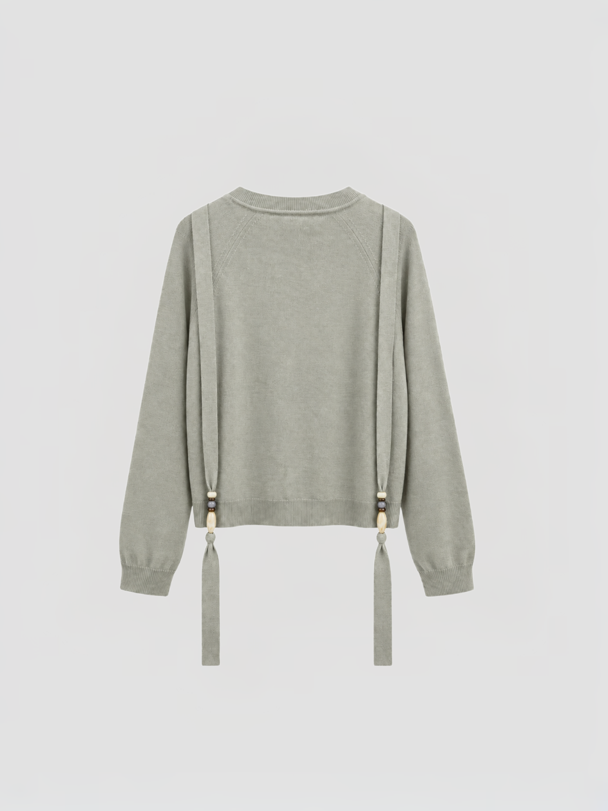 Co-ed Dorm Skimming Embellished Cutout Cardigan - Green