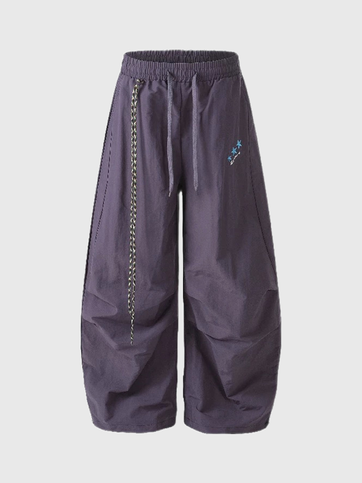 Brick Lane Wide-leg Star Cargo Pants - Purple