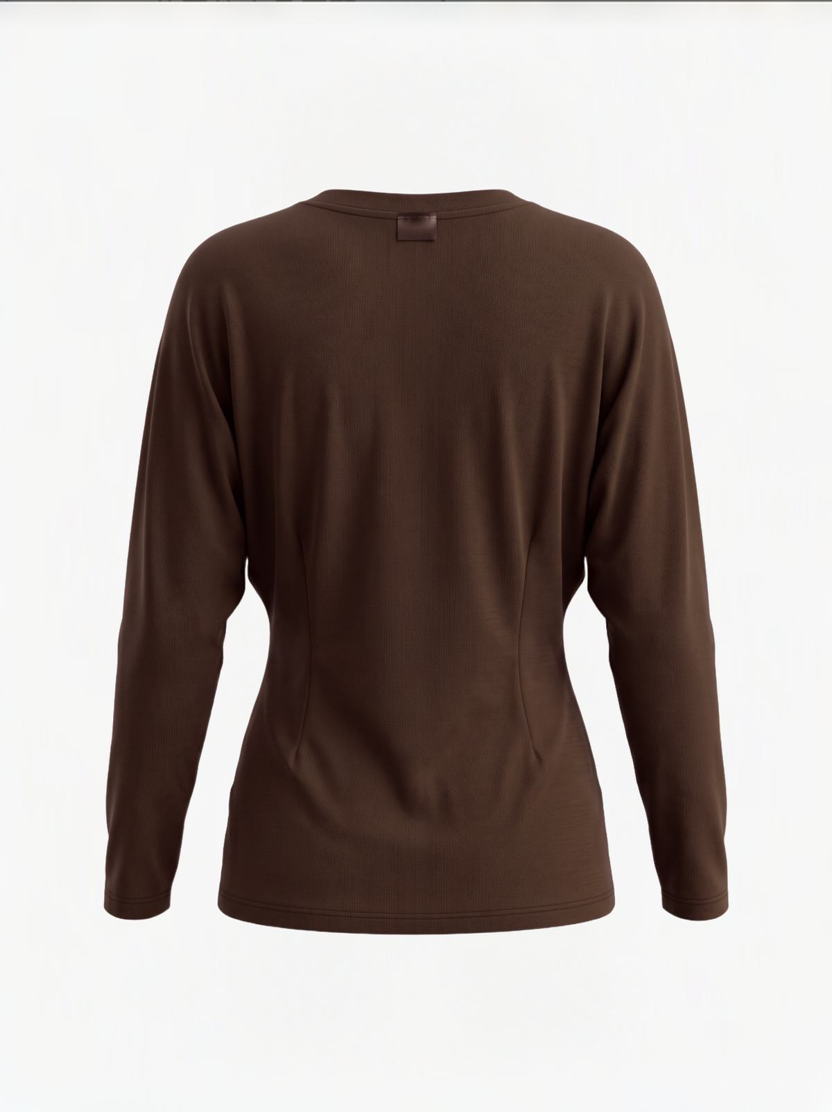 Brick Lane Skimming Long Sleeve Top and Flared Pants Two-Piece Set - Brown
