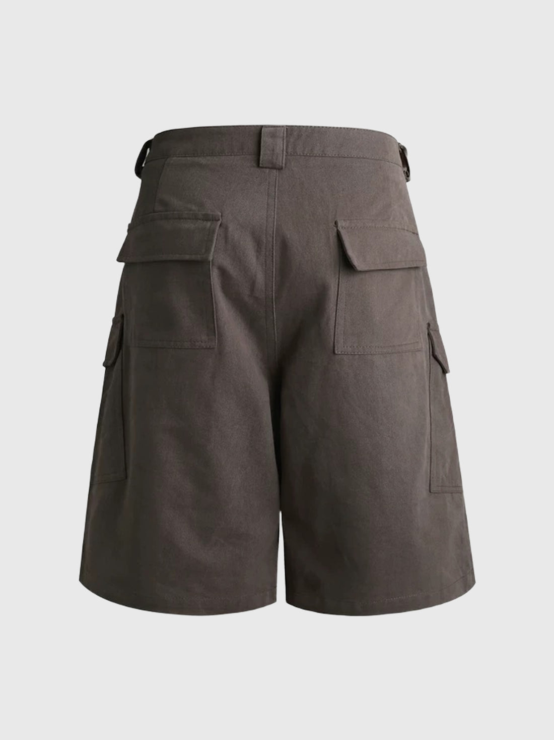 Co-ed Dorm Wide-leg Studded Utility Cargo Shorts - Brown