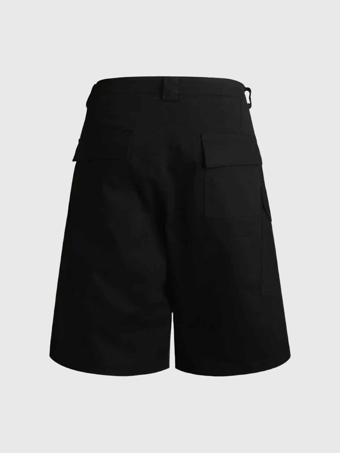 Co-ed Dorm Wide-leg Studded Utility Cargo Shorts - Black