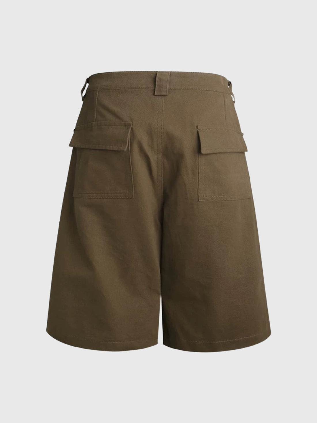 Co-ed Dorm Wide-leg Multi-Zipper Cargo Shorts - Brown