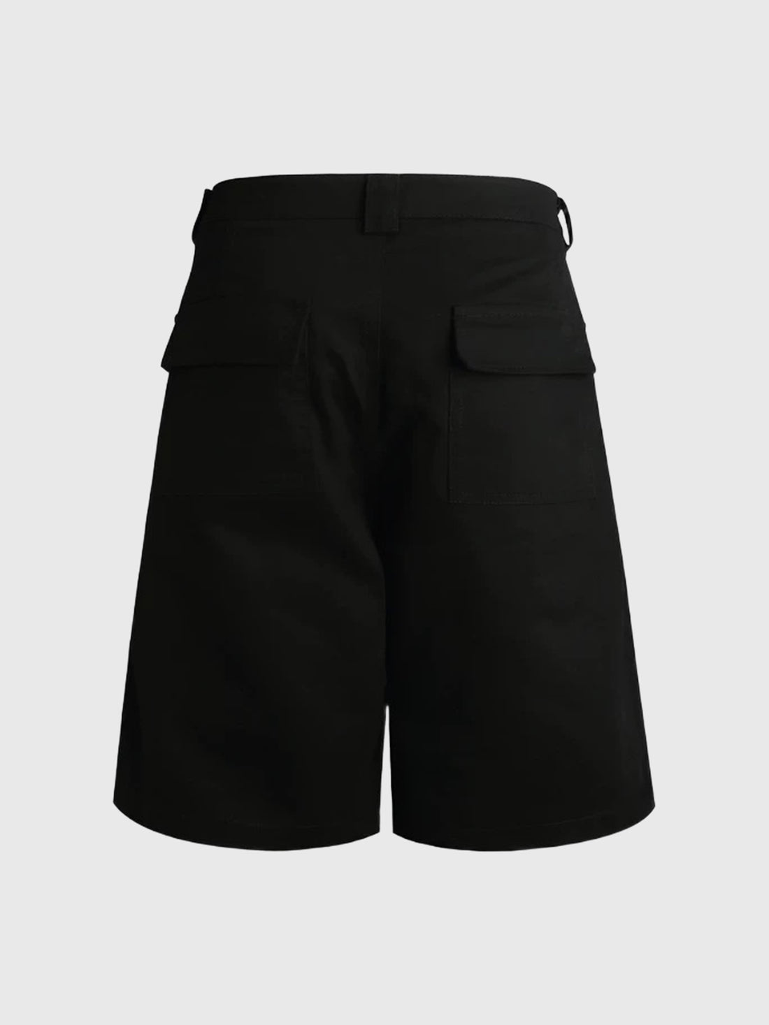 Co-ed Dorm Wide-leg Multi-Zipper Cargo Shorts - Black