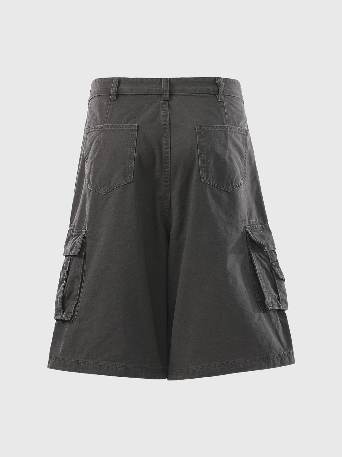Co-ed Dorm Wide-leg Graphic Print Cargo Shorts - Black