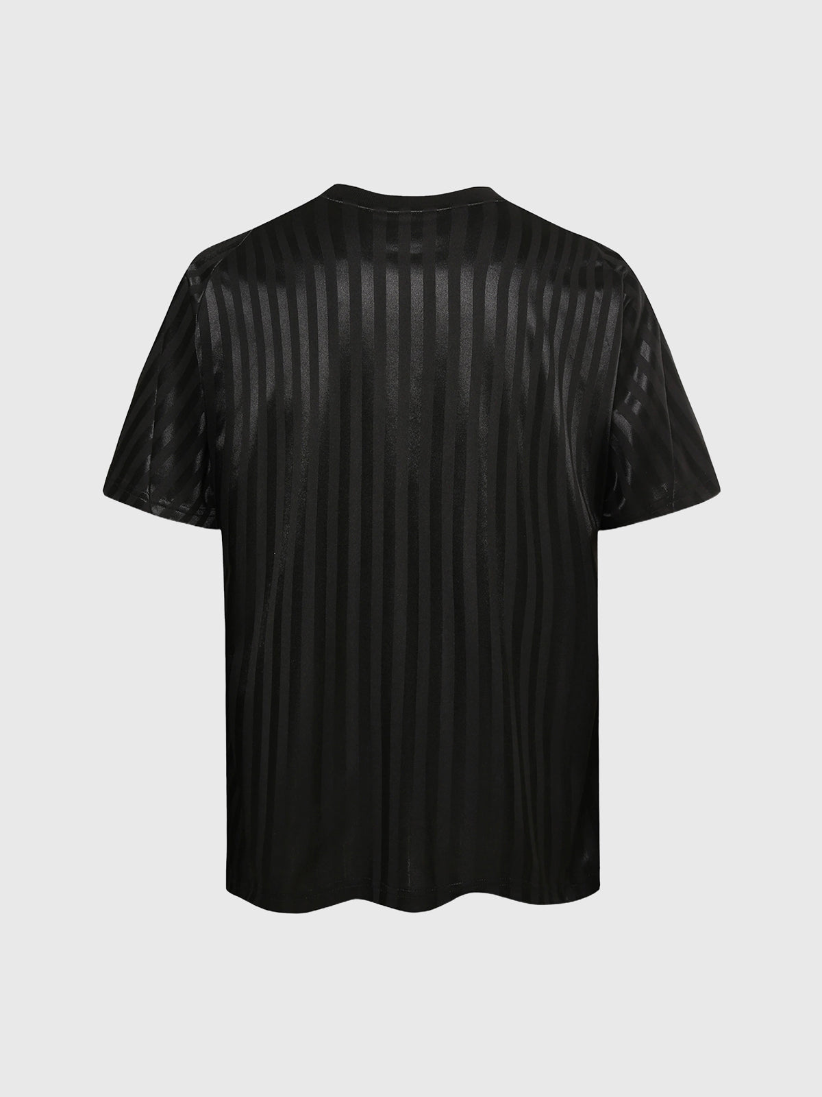 Co-ed Dorm Baggy Striped Jersey Tee - Black