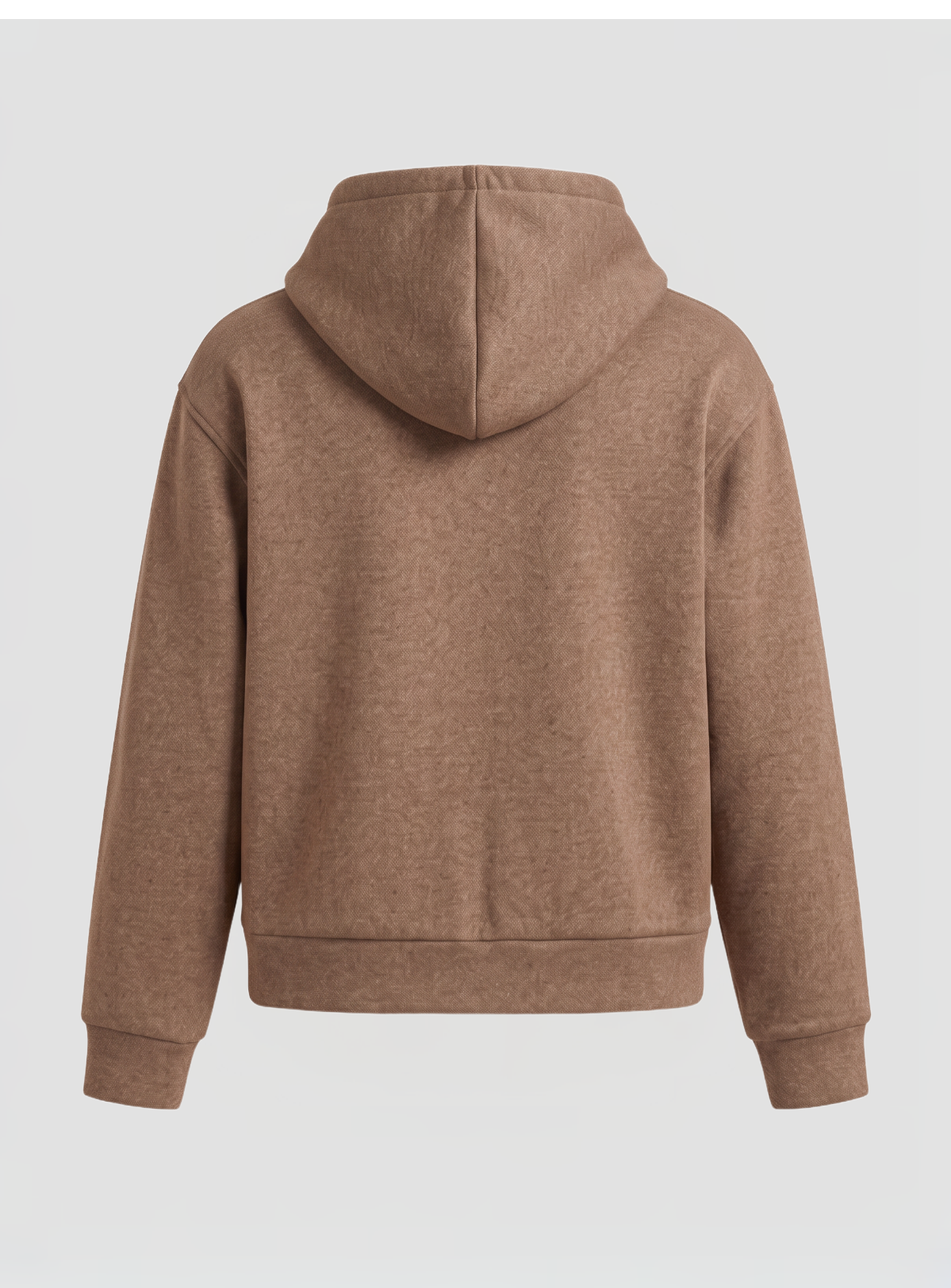 Co-ed Dorm Baggy Graphic Zip-up Hoodie - BrownA