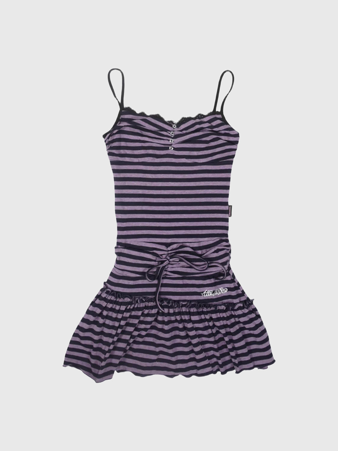 Brick Lane Skimming-fit Striped Cami Dress - Purple