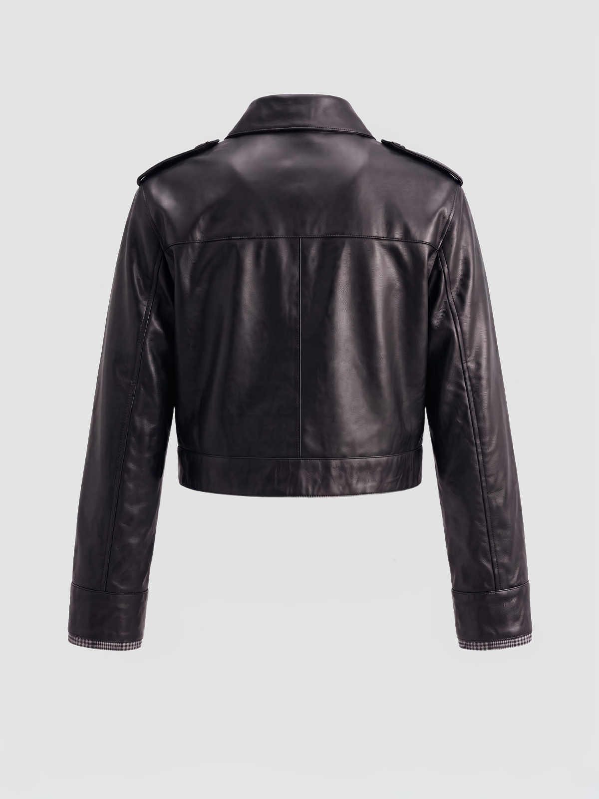 Weekday Outdoor Cropped Multi-Pocket Zip Faux Leather Jacket - Black