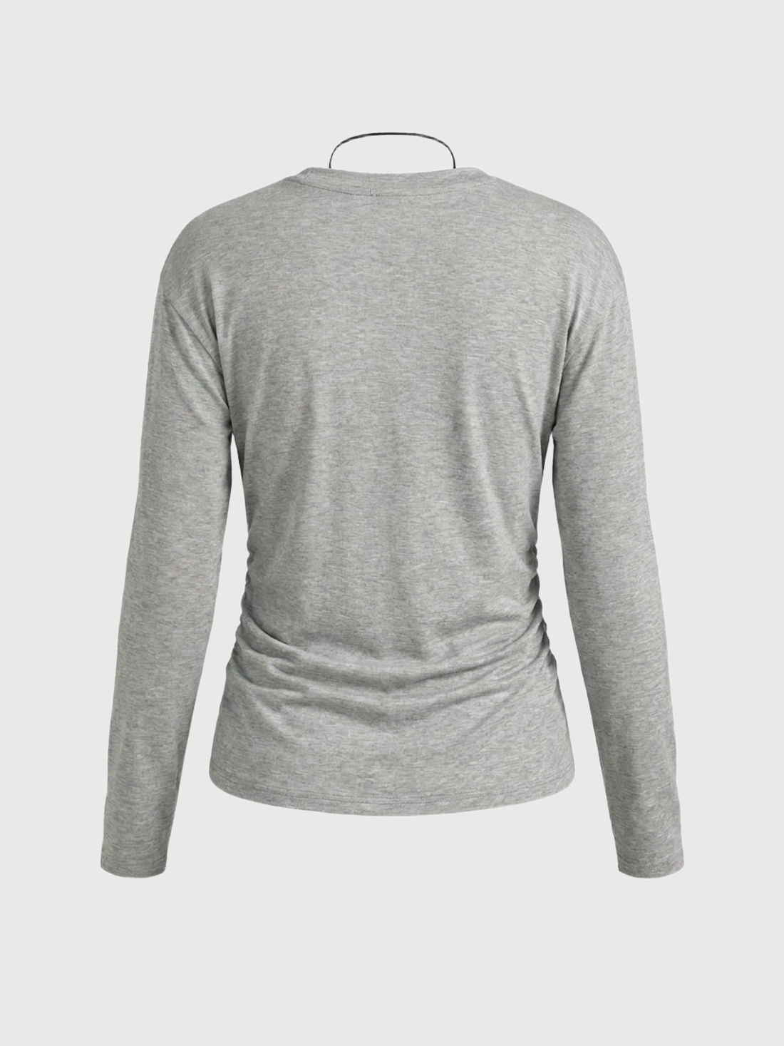 Brick Lane Waist-defining Minimalist Fitted Tee - Light Grey