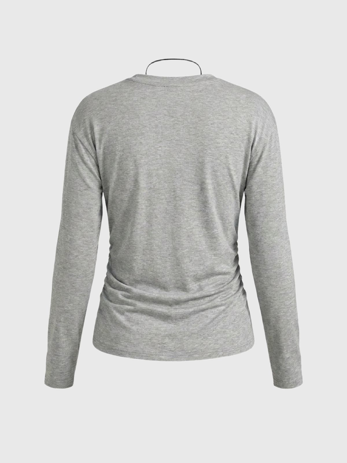 Brick Lane Waist-defining Minimalist Fitted Tee - Light Grey