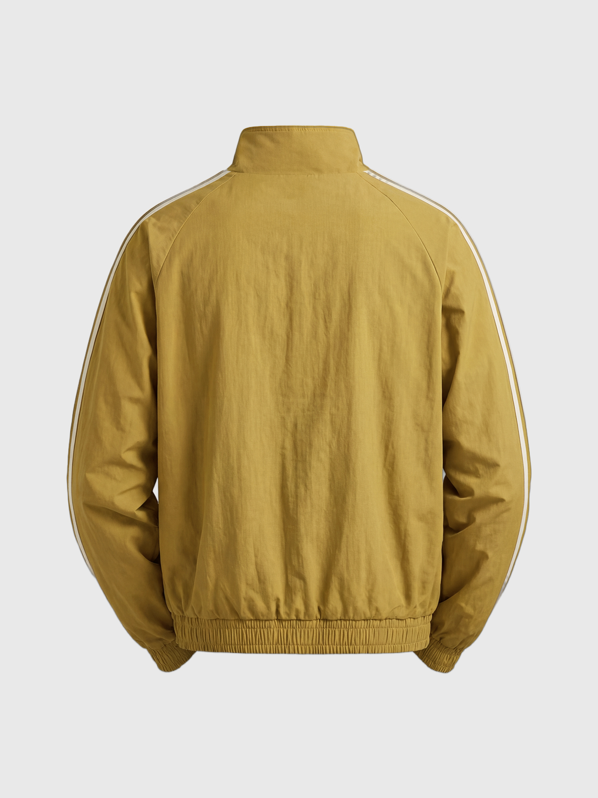 Co-ed Dorm Baggy Frog Button Track Jacket - Mustard