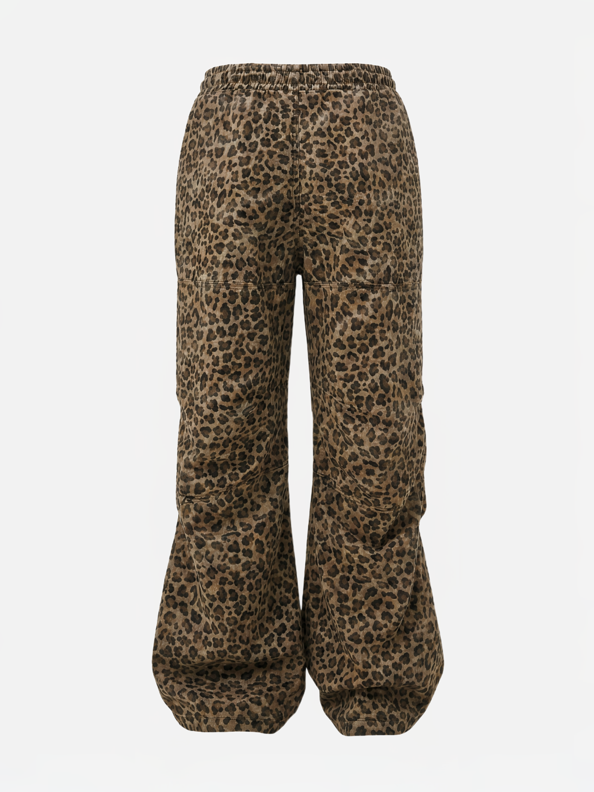 Brick Lane Lightweight Wide-leg Leopard Print Pants - Coffee