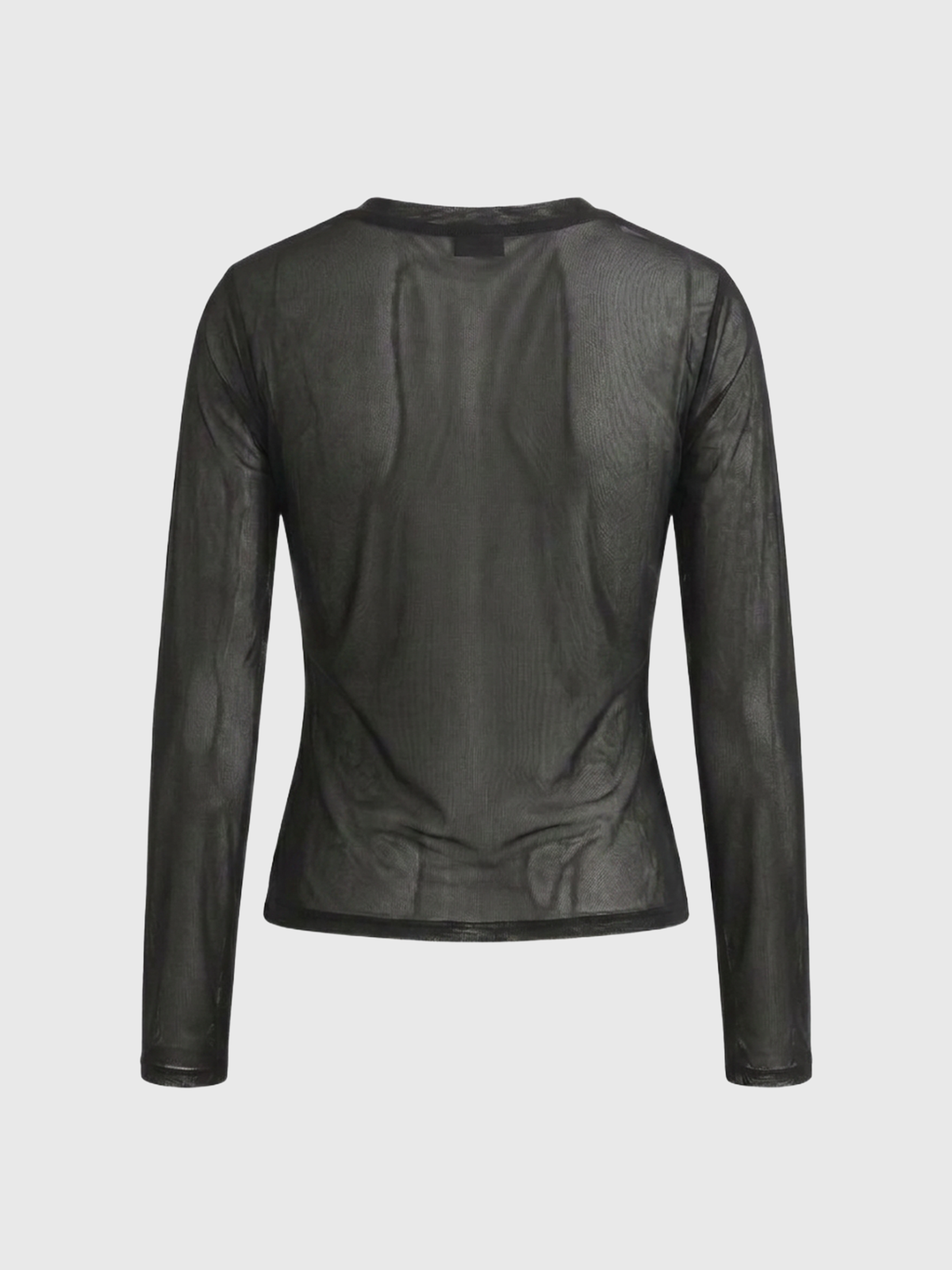 Brick Lane Skimming Mesh Embroidered Graphic Top - Black