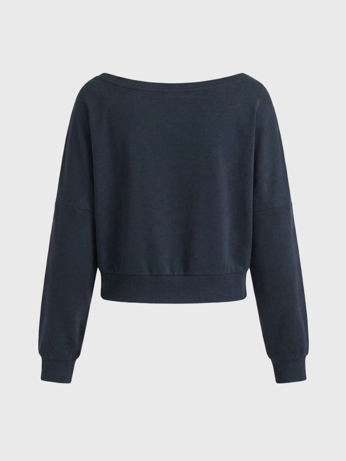 Brick Lane Baggy Vintage Typography Graphic Sweatshirt - Navy