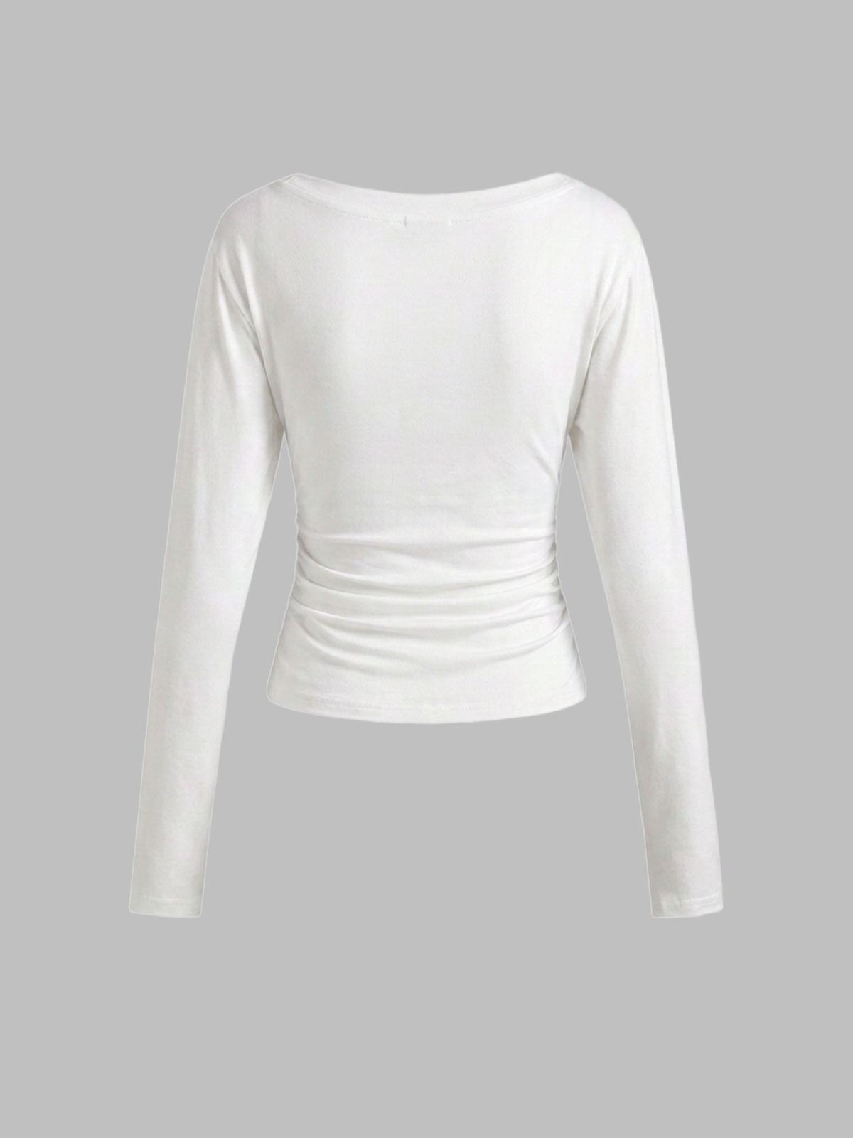 Brick Lane Waist-defining Heart Graphic Fitted Tee - White