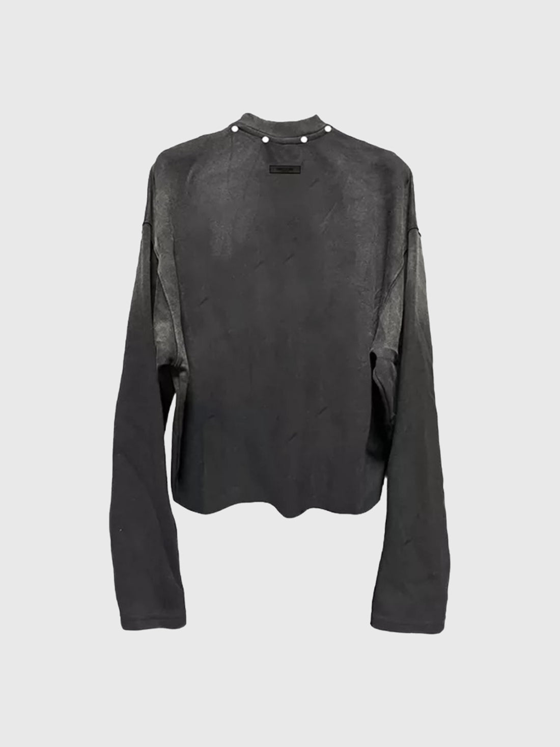 Co-ed Dorm Baggy Pearl Detailed Splatter Raglan Sweatshirt - Grey