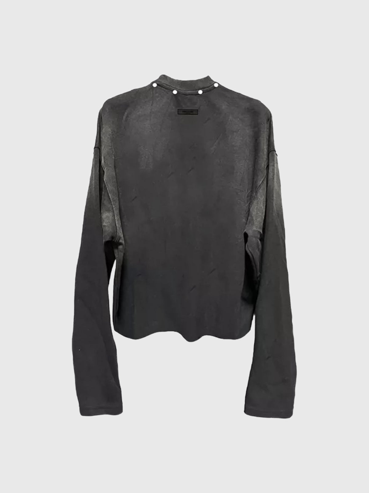 Co-ed Dorm Baggy Pearl Detailed Splatter Raglan Sweatshirt - Grey