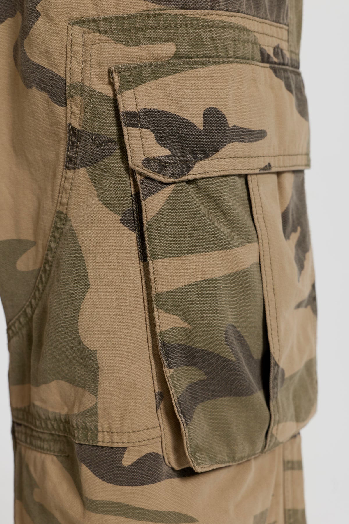 Weekday Outdoor Wide-leg Camouflage Cargo Maxi Pants - Yellow