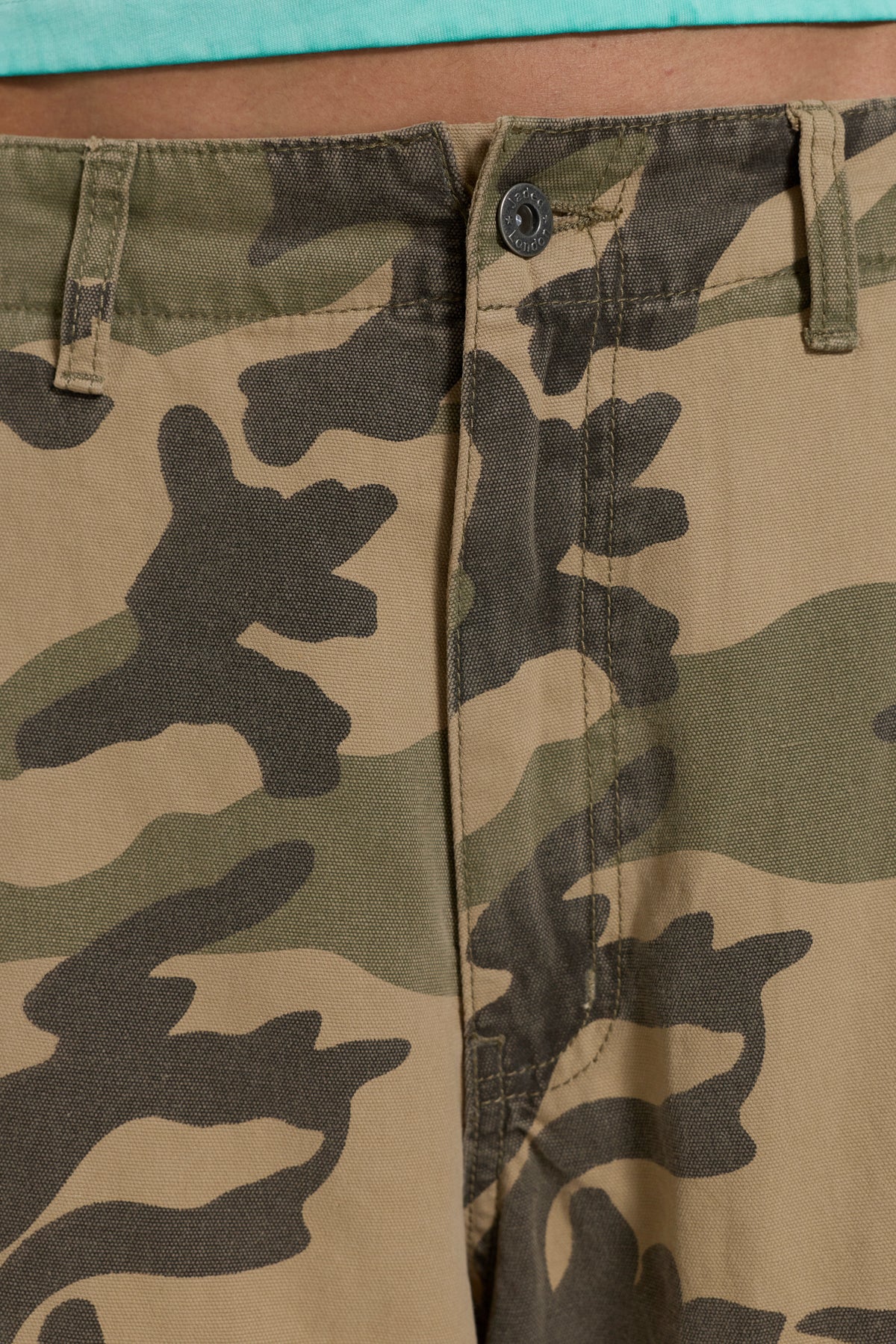 Weekday Outdoor Wide-leg Camouflage Cargo Maxi Pants - Yellow