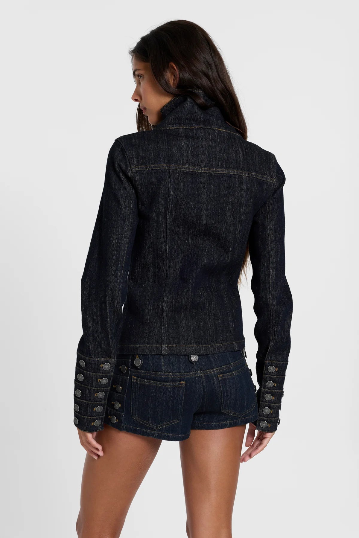 Brick Lane Skimming High Neck Graphic Top - Black