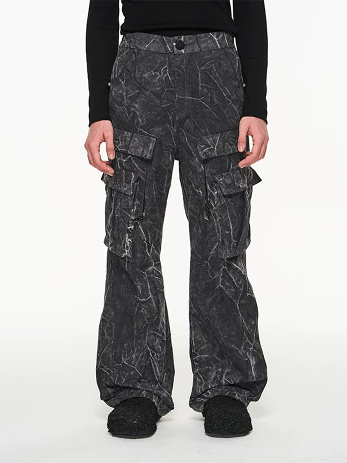 Weekday Outdoor Straight-Leg Tactical Utility Cargo Maxi Pants - Black
