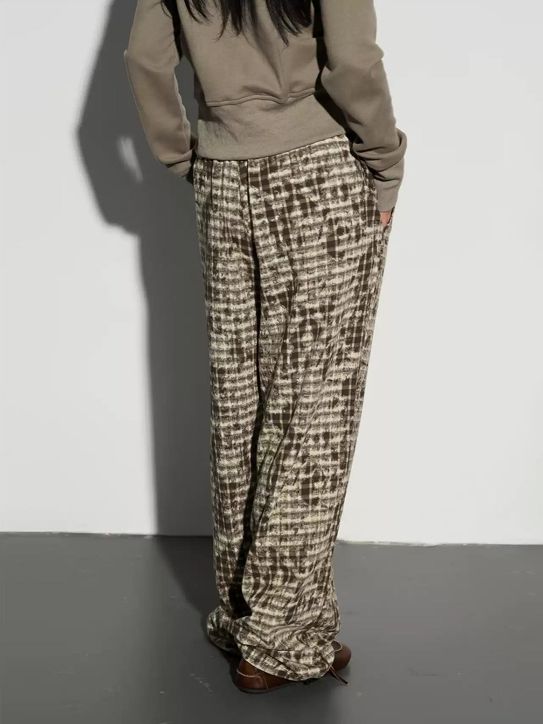 Weekday Outdoor Camo Print Wide-Leg Cargo Maxi Pants - Brown
